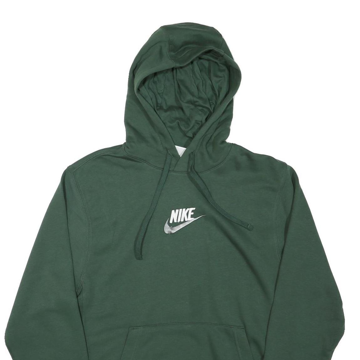 NIKE Mens Green Hoodie S Cotton Blend Pullover Casual Comfort Sweatshirt