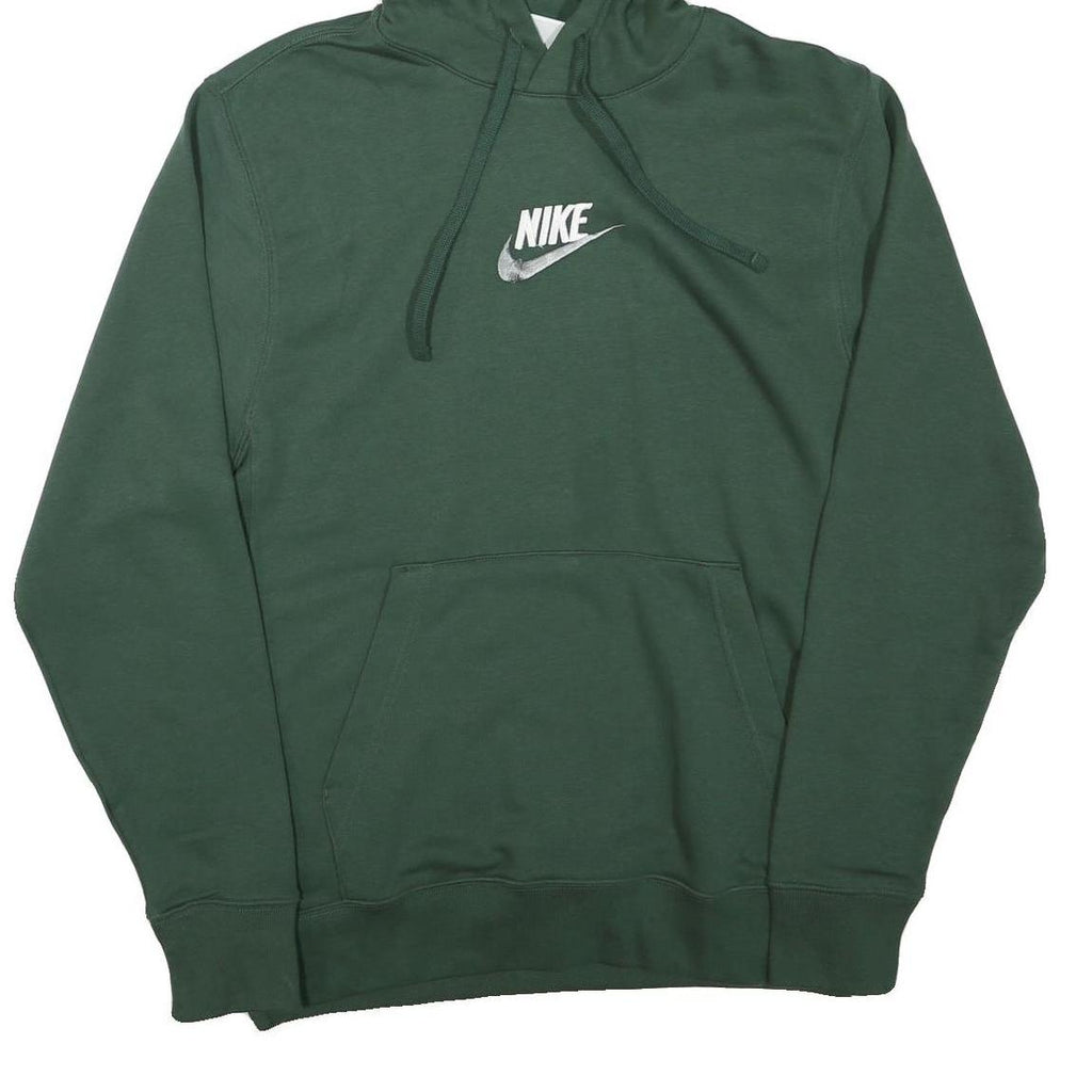 NIKE Mens Green Hoodie S Cotton Blend Pullover Casual Comfort Sweatshirt