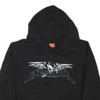 FANSHIRT Womens Black Hoodie L Metallica Logo Cotton Blend Pullover