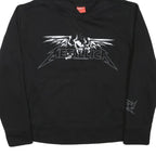 FANSHIRT Womens Black Hoodie L Metallica Logo Cotton Blend Pullover