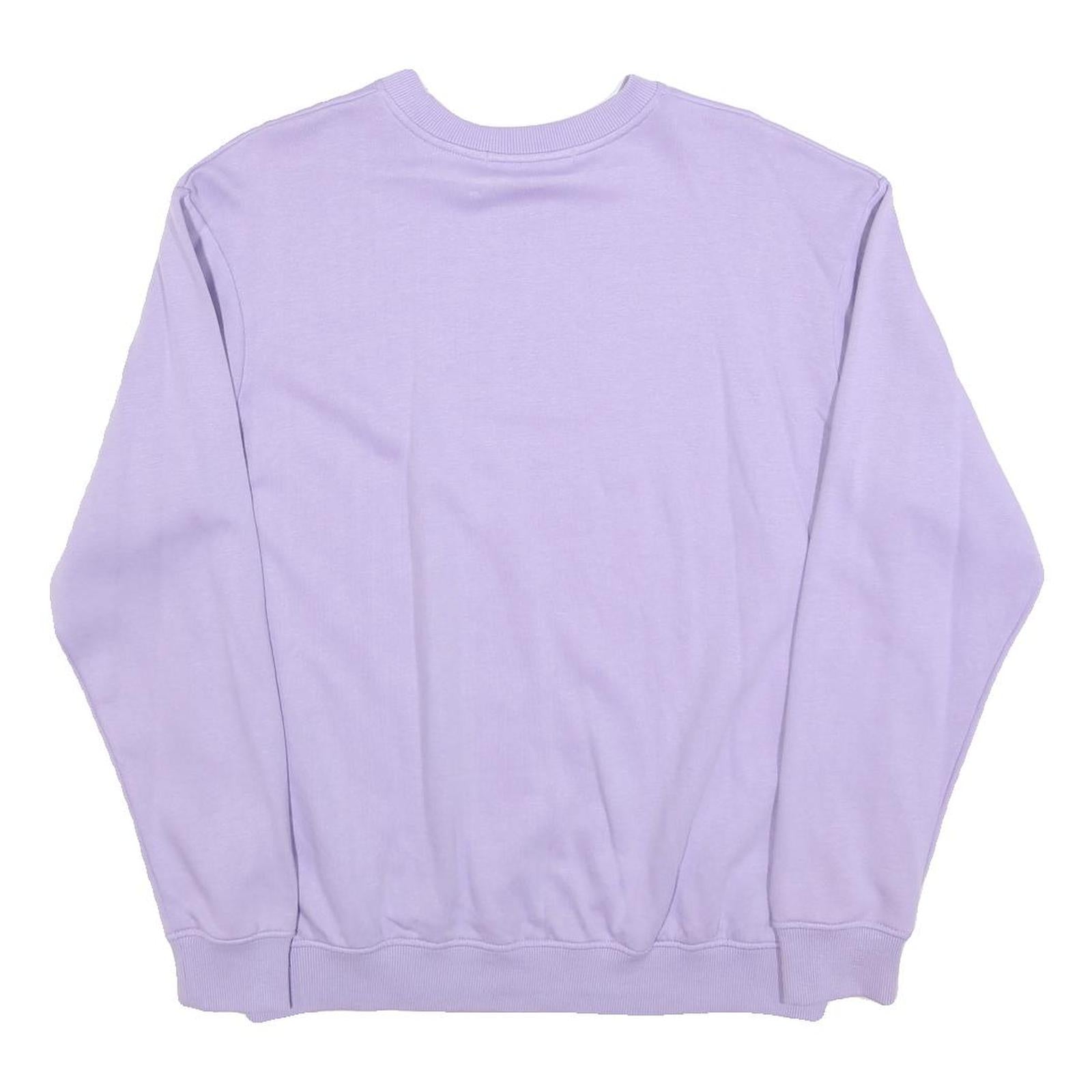 MENNACE Mens Lilac Sweatshirt S Crew Neck Cotton Blend Casual Pullover