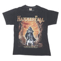 FRUIT OF THE LOOM Mens Black Hammerfall Band T-Shirt M Short Sleeve Crew Neck