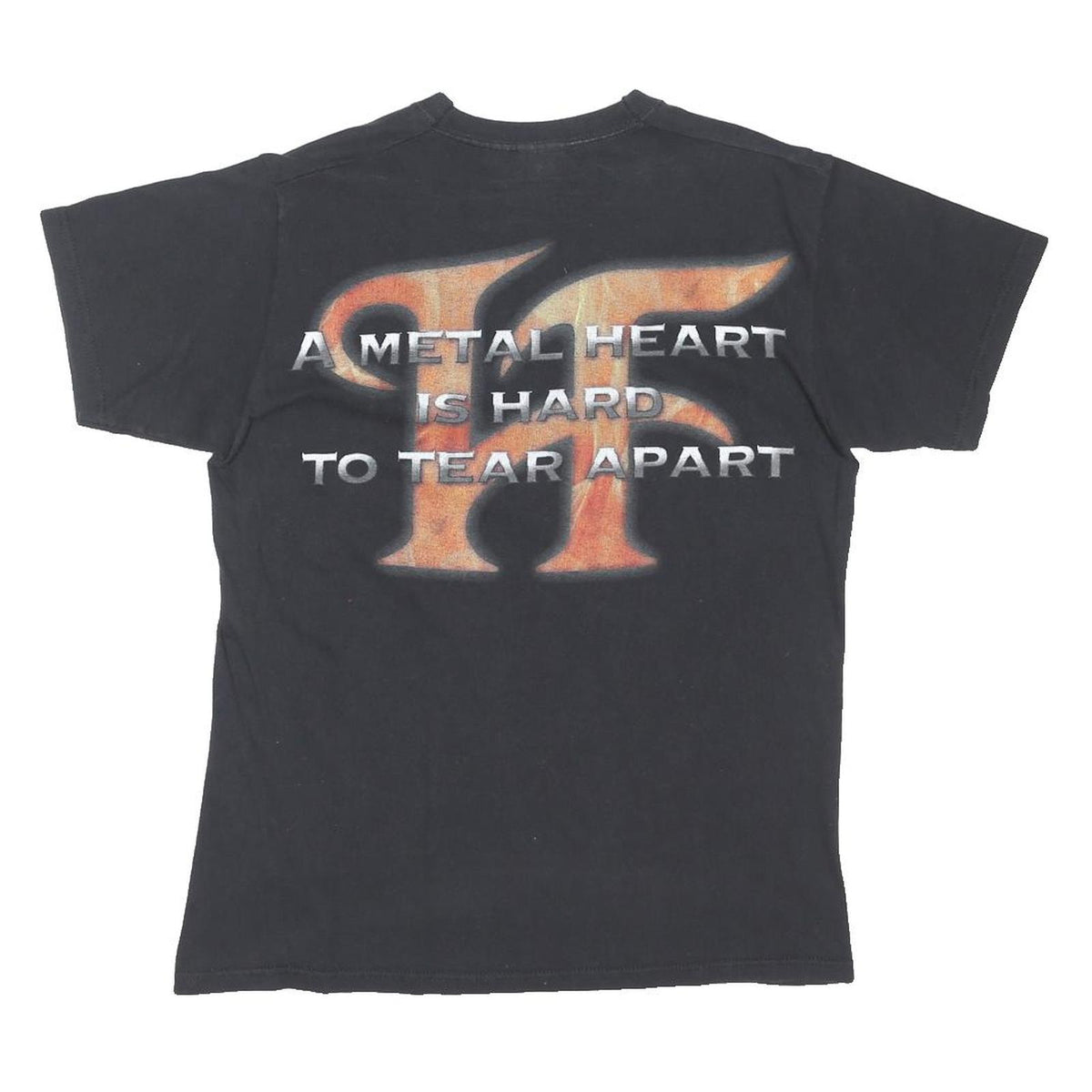 FRUIT OF THE LOOM Mens Black Hammerfall Band T-Shirt M Short Sleeve Crew Neck