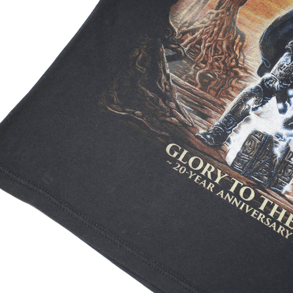 FRUIT OF THE LOOM Mens Black Hammerfall Band T-Shirt M Short Sleeve Crew Neck