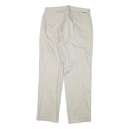 NAUTICA Mens Cotton Blend Cream Regular Straight Trousers W33 L30 Classic Style