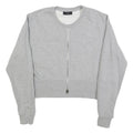DIESEL Womens Grey Cotton Blend Crew Neck S Zip Up Sweatshirt Casual