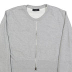 DIESEL Womens Grey Cotton Blend Crew Neck S Zip Up Sweatshirt Casual