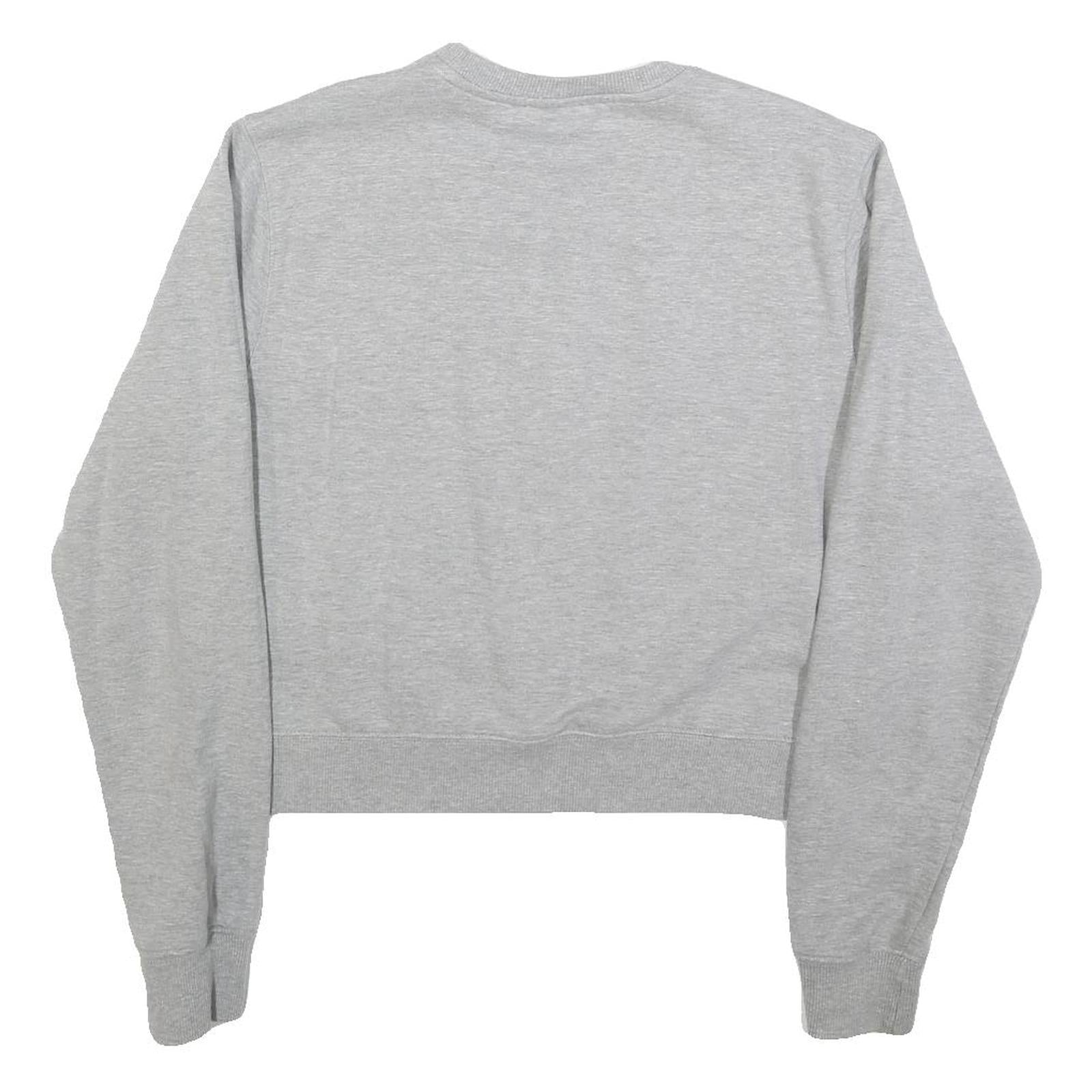 DIESEL Womens Grey Cotton Blend Crew Neck S Zip Up Sweatshirt Casual