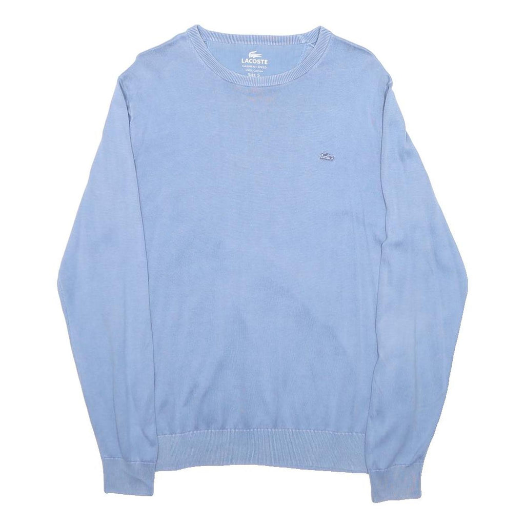 LACOSTE Mens Blue Cotton Crew Neck M Lightweight Pullover Sweatshirt