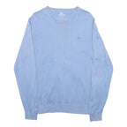 LACOSTE Mens Blue Cotton Crew Neck M Lightweight Pullover Sweatshirt