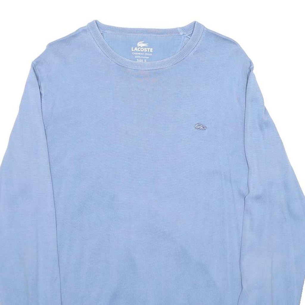 LACOSTE Mens Blue Cotton Crew Neck M Lightweight Pullover Sweatshirt