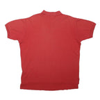 POLO RALPH LAUREN Mens Red Short Sleeve Plain Polo Shirt L Classic Cotton Blend