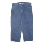 CARHARTT Mens Regular Fit Denim Blue Jeans W40 L26 Cotton Blend Zip Pocket