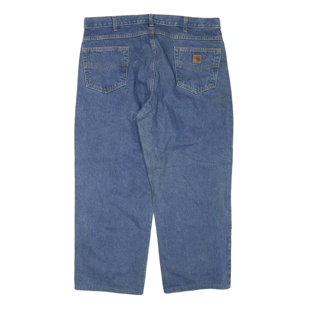 CARHARTT Mens Regular Fit Denim Blue Jeans W40 L26 Cotton Blend Zip Pocket