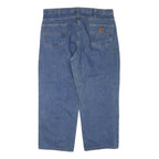CARHARTT Mens Regular Fit Denim Blue Jeans W40 L26 Cotton Blend Zip Pocket