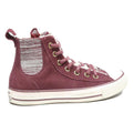 CONVERSE Womens Lace-Up Trainers Boots Burgundy Leather UK 4.5 Casual Fashion