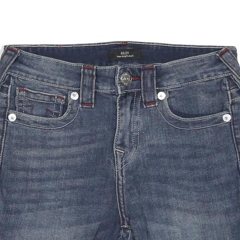 TRUE RELIGION Womens Denim Blue Cut-Off Shorts XS W27 Casual Summer