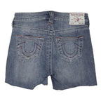 TRUE RELIGION Womens Denim Blue Cut-Off Shorts XS W27 Casual Summer