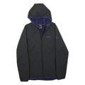 JACK WOLFSKIN Mens Black Navy Hooded Jacket S Polyester Zip Outdoor Lightweight