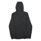 JACK WOLFSKIN Mens Black Navy Hooded Jacket S Polyester Zip Outdoor Lightweight