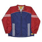 ADIDAS Womens Red & Blue USA 1999 Fifa Nylon Zip Jacket L Sports Team Trackwear