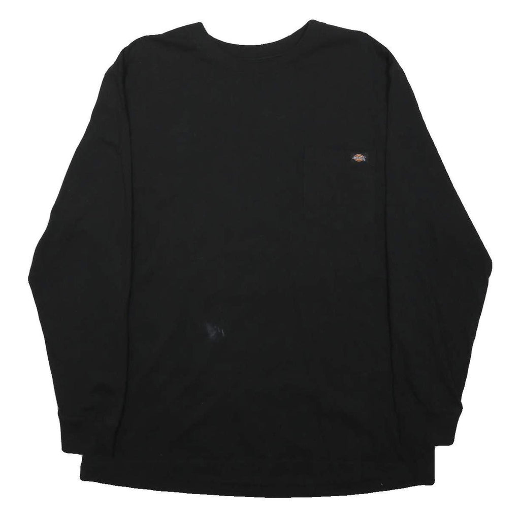CARHARTT Mens Black Long Sleeve Crew Neck Plain XL Cotton Workwear T-Shirt