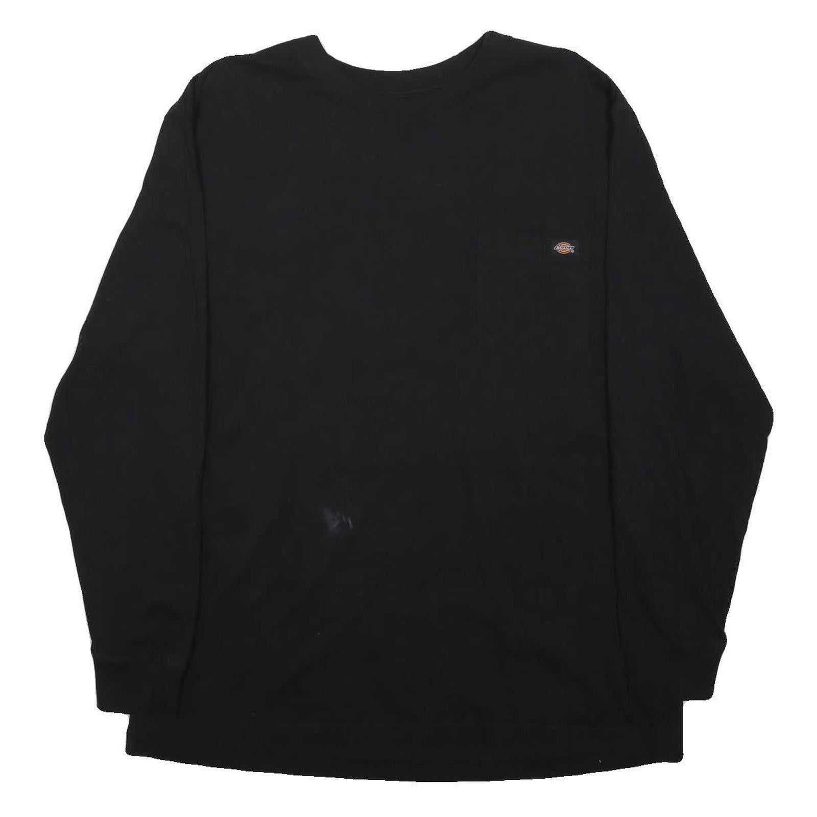 CARHARTT Mens Black Long Sleeve Crew Neck Plain XL Cotton Workwear T-Shirt