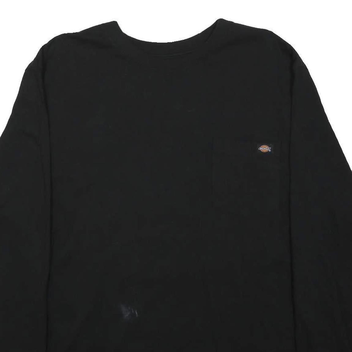 CARHARTT Mens Black Long Sleeve Crew Neck Plain XL Cotton Workwear T-Shirt