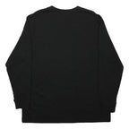 CARHARTT Mens Black Long Sleeve Crew Neck Plain XL Cotton Workwear T-Shirt