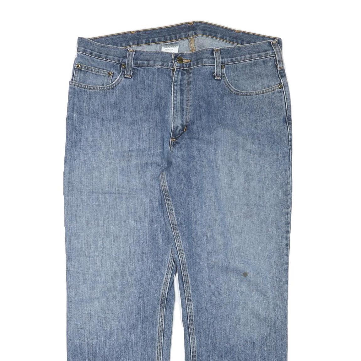 CARHARTT Mens Jeans Blue Relaxed Straight Denim Medium W38 L29 Workwear