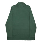 POLO RALPH LAUREN Mens Green Long Sleeve Plain M Cotton Polo Shirt