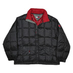 TOMMY HILFIGER Mens Black Nylon Puffer Jacket L Quilted Zip Closure Casual