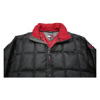 TOMMY HILFIGER Mens Black Nylon Puffer Jacket L Quilted Zip Closure Casual