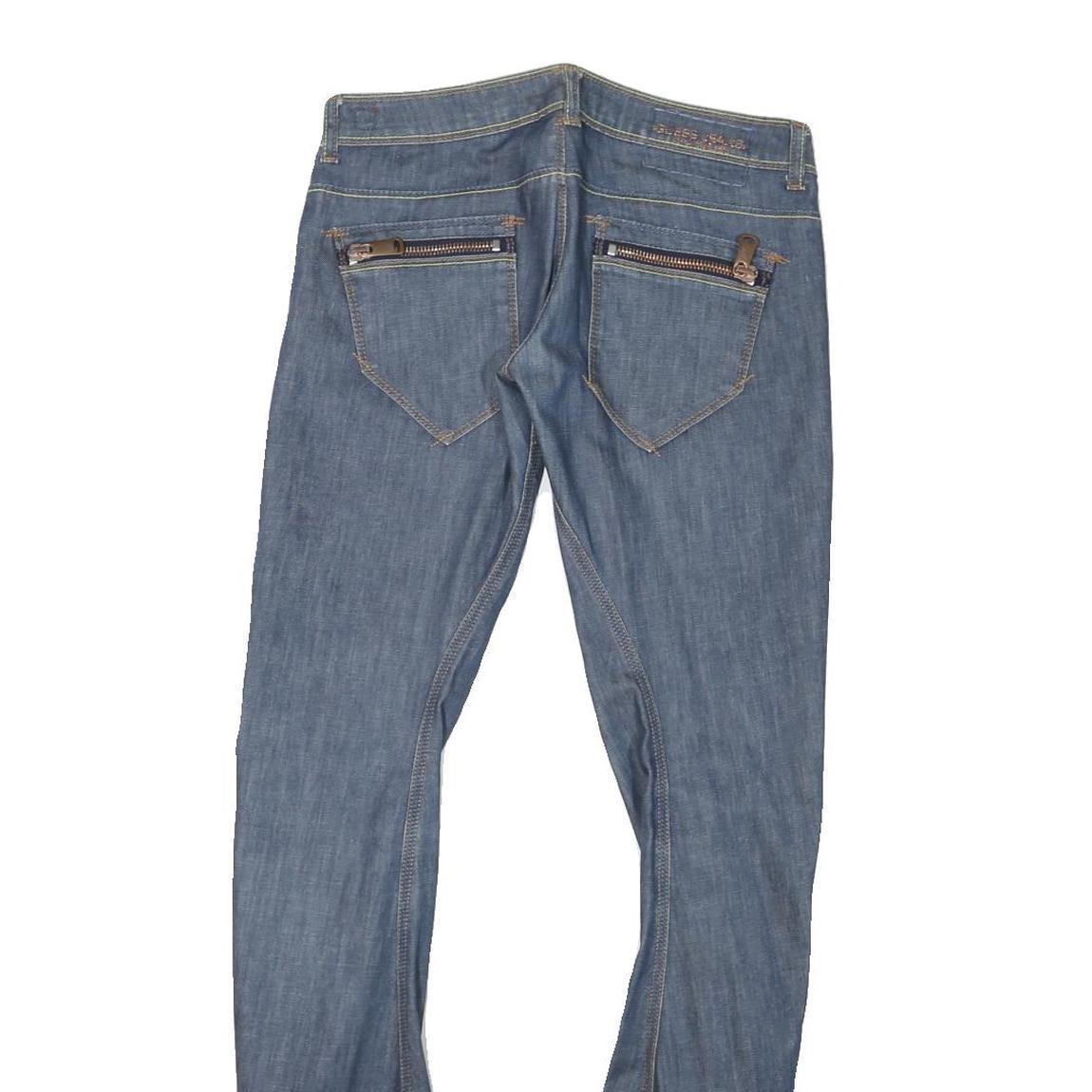 GUESS Womens Slim Blue Denim Slim Fit Jeans W29 L32 Zip Closure Stylish