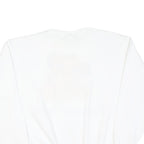 Womens White Cotton Sweatshirt Crew Neck M Lion Cub Graphic 1997 Vintage