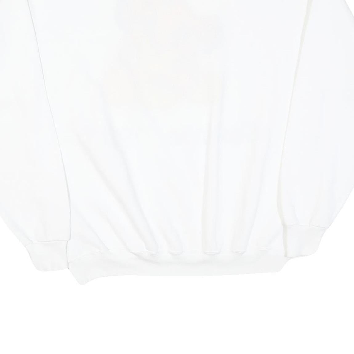 Womens White Cotton Sweatshirt Crew Neck M Lion Cub Graphic 1997 Vintage