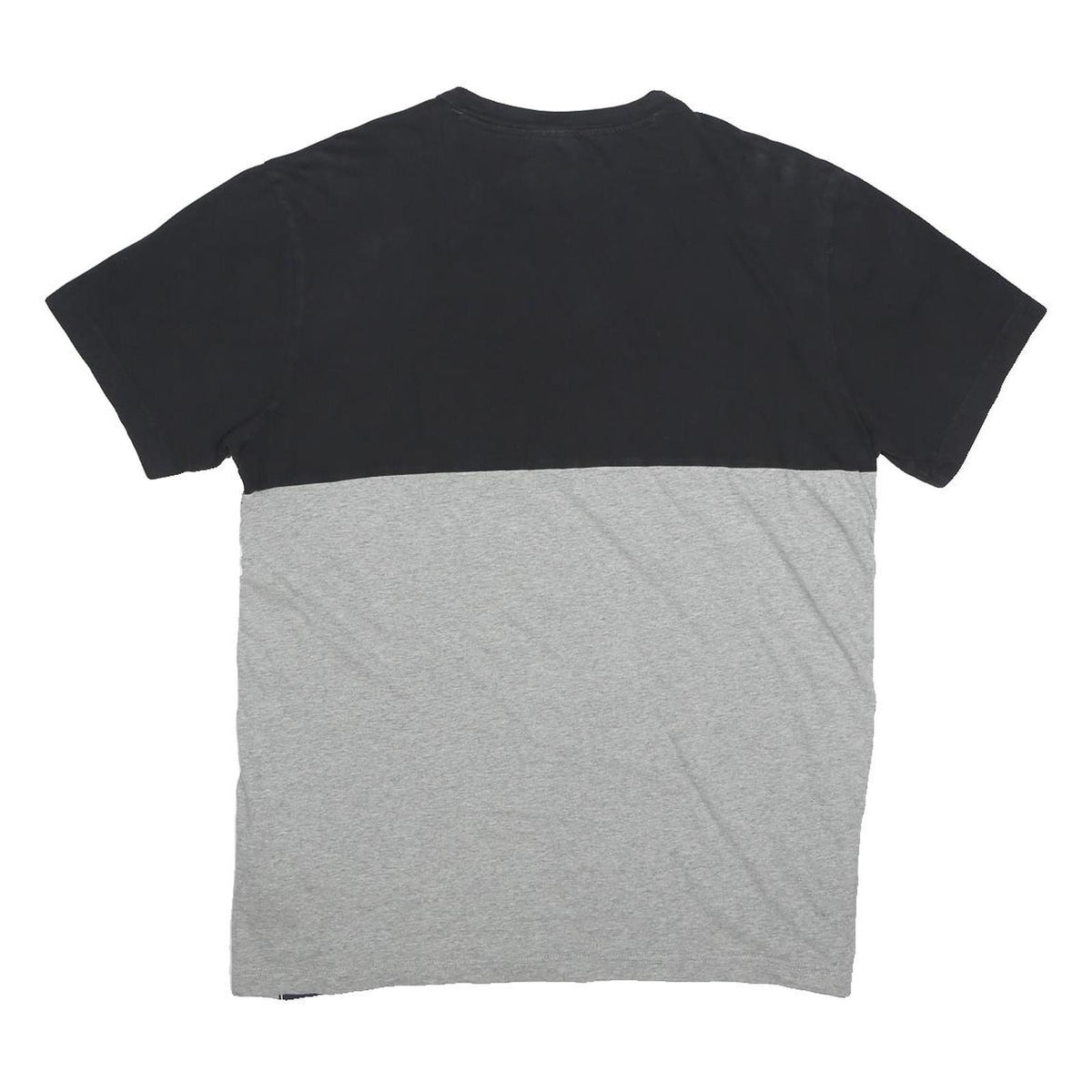 CHAMPION Mens Black & Grey Cotton Blend Logo Graphic T-Shirt M Short Sleeve Crew