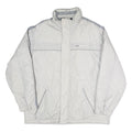REEBOK Mens White & Grey Sempachersee Track Jacket L Polyester Blend Zip