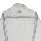 REEBOK Mens White & Grey Sempachersee Track Jacket L Polyester Blend Zip