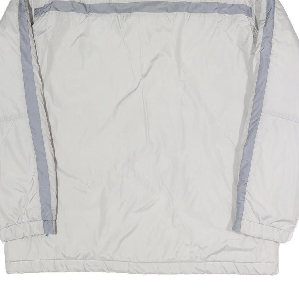 REEBOK Mens White & Grey Sempachersee Track Jacket L Polyester Blend Zip