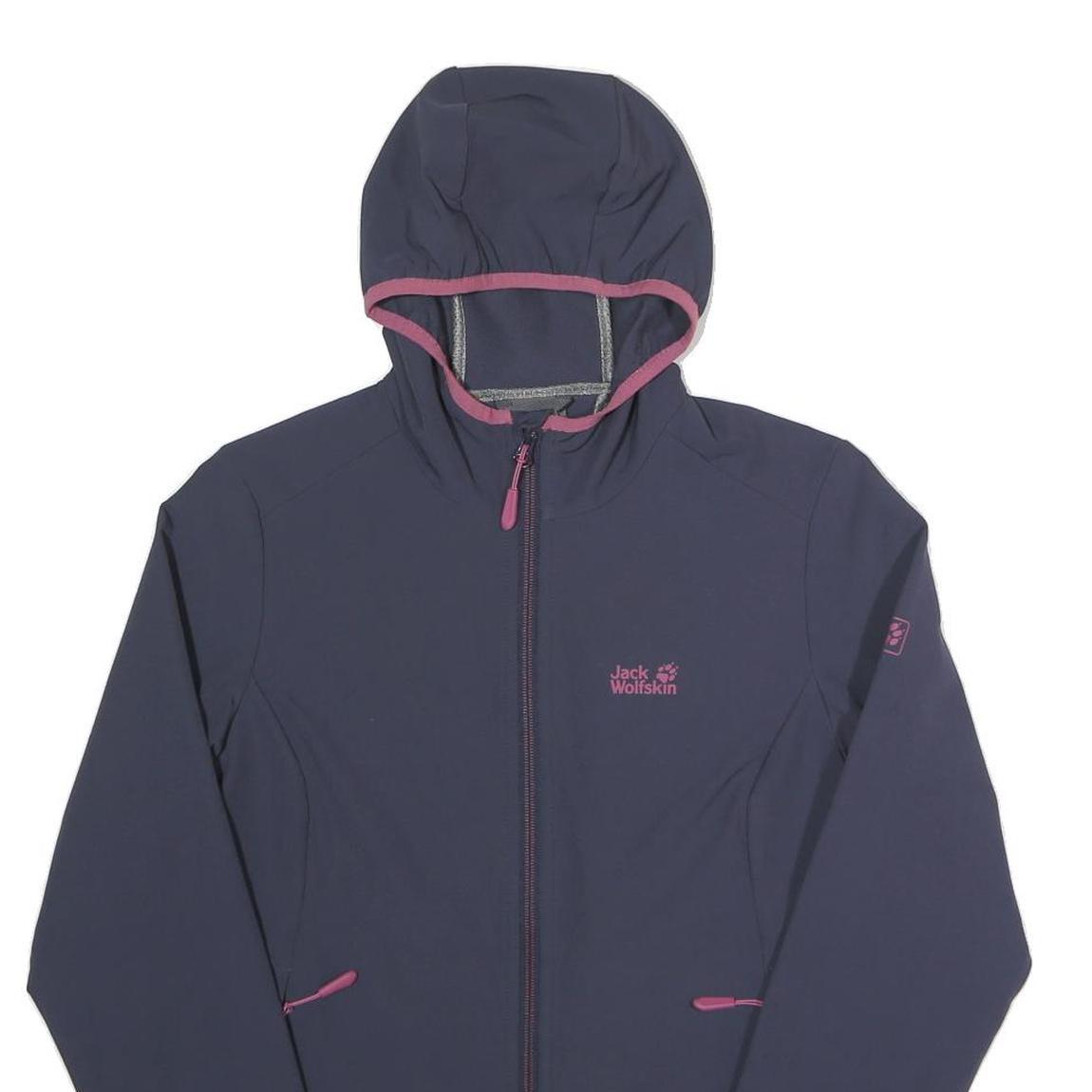 JACK WOLFSKIN Womens Blue & Pink Hooded Zip Jacket M Woven Outdoor Active