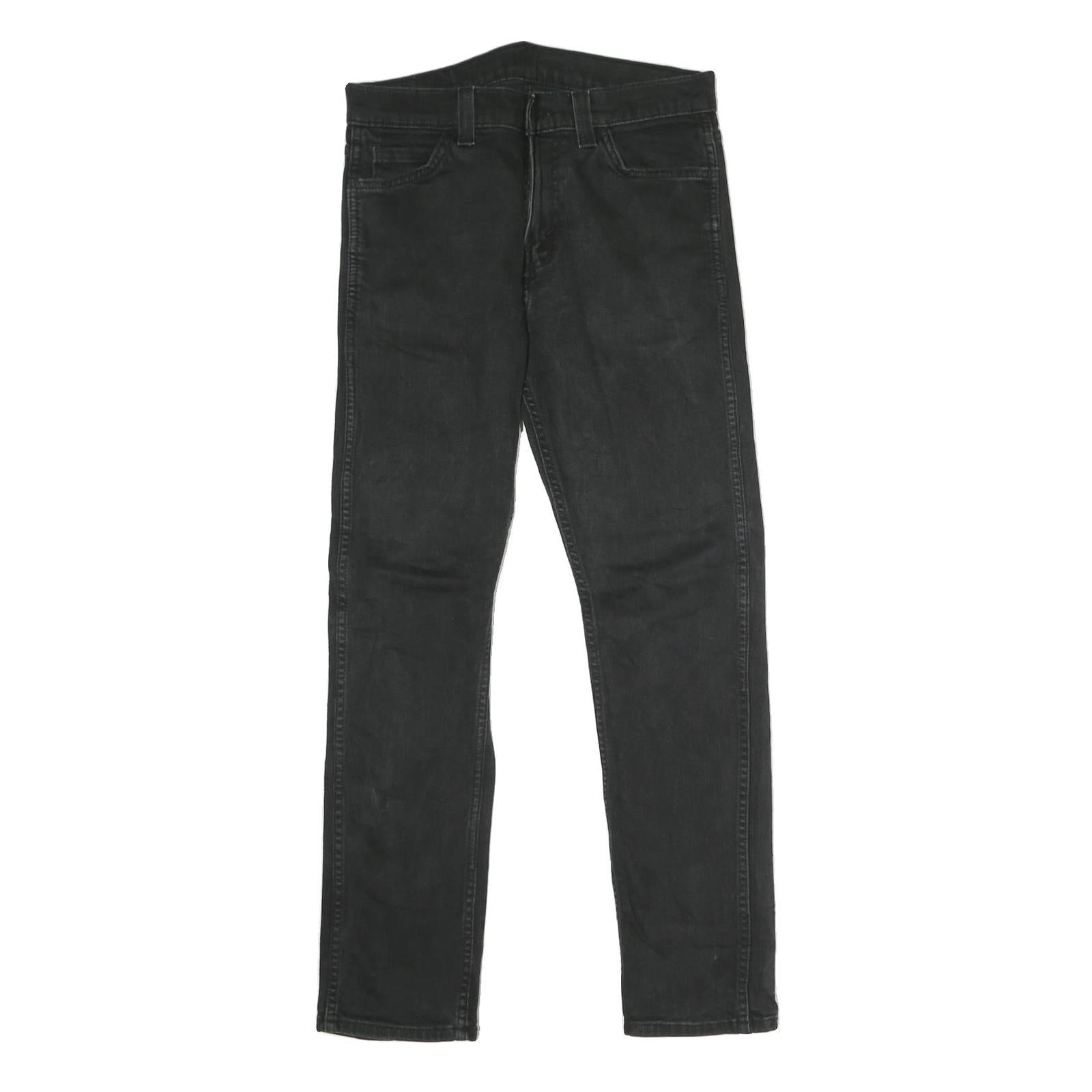 LEVI'S 508 Mens Jeans Black Regular Straight Denim Raw W29 L30 Classic Fit Zip