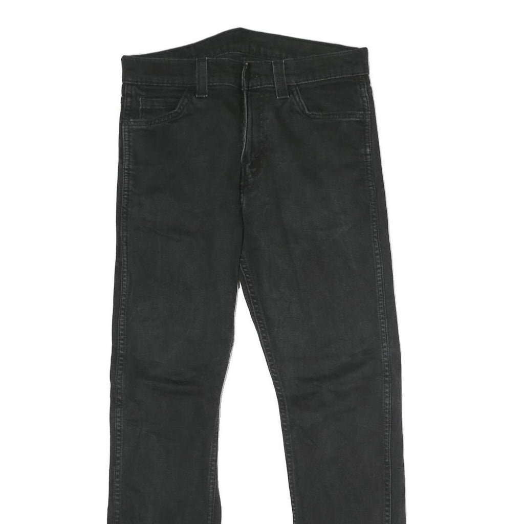 LEVI'S 508 Mens Jeans Black Regular Straight Denim Raw W29 L30 Classic Fit Zip