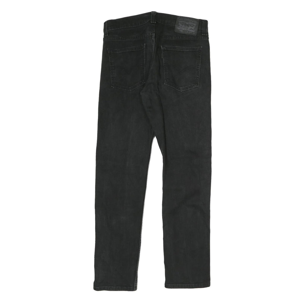 LEVI'S 508 Mens Jeans Black Regular Straight Denim Raw W29 L30 Classic Fit Zip