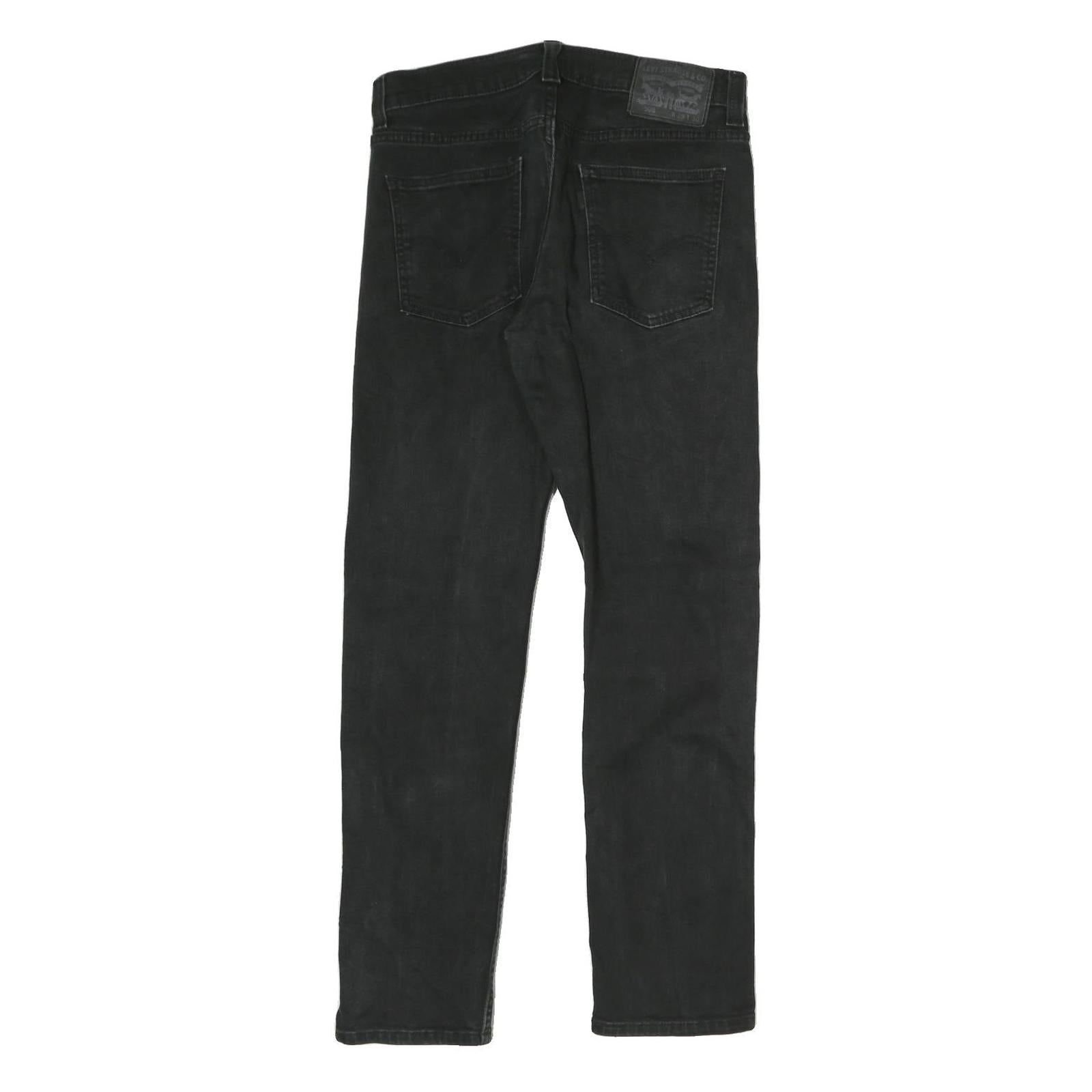 LEVI'S 508 Mens Jeans Black Regular Straight Denim Raw W29 L30 Classic Fit Zip
