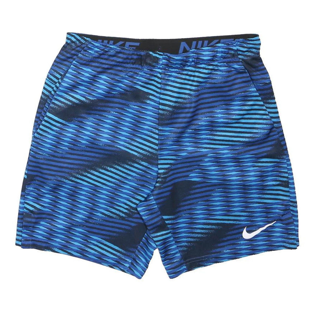 NIKE Mens Shorts Blue & Black Pattern M W32 Athletic Casual Sportswear