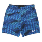 NIKE Mens Shorts Blue & Black Pattern M W32 Athletic Casual Sportswear