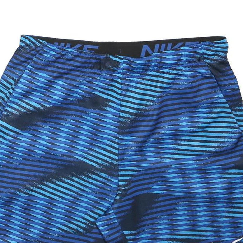 NIKE Mens Shorts Blue & Black Pattern M W32 Athletic Casual Sportswear