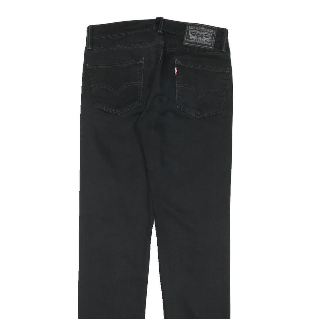 LEVI'S Mens Regular Fit Black Denim Jeans W30 L32 Zip Cotton Blend Classic