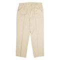 DANMART Pleated Womens Trousers Beige Regular Straight W32 L26